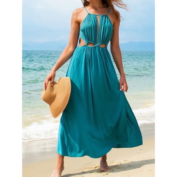 Cupshe Other - Cupshe Blue Cutout Maxi Dress